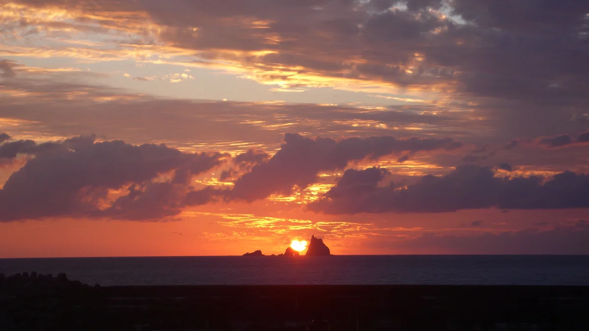 投稿写真：夕陽がハートになってる