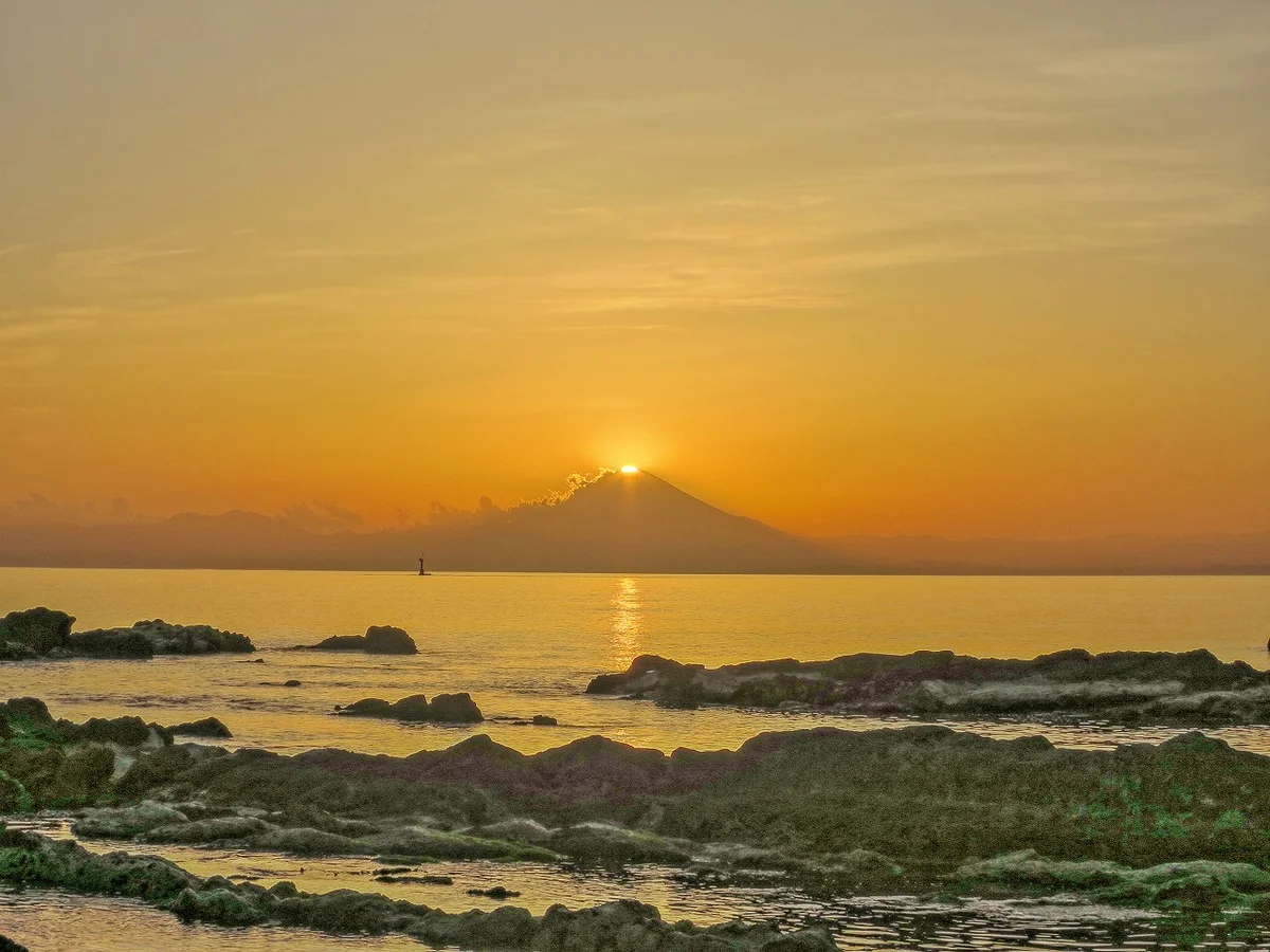 投稿写真：左寄りダイヤモンド富士