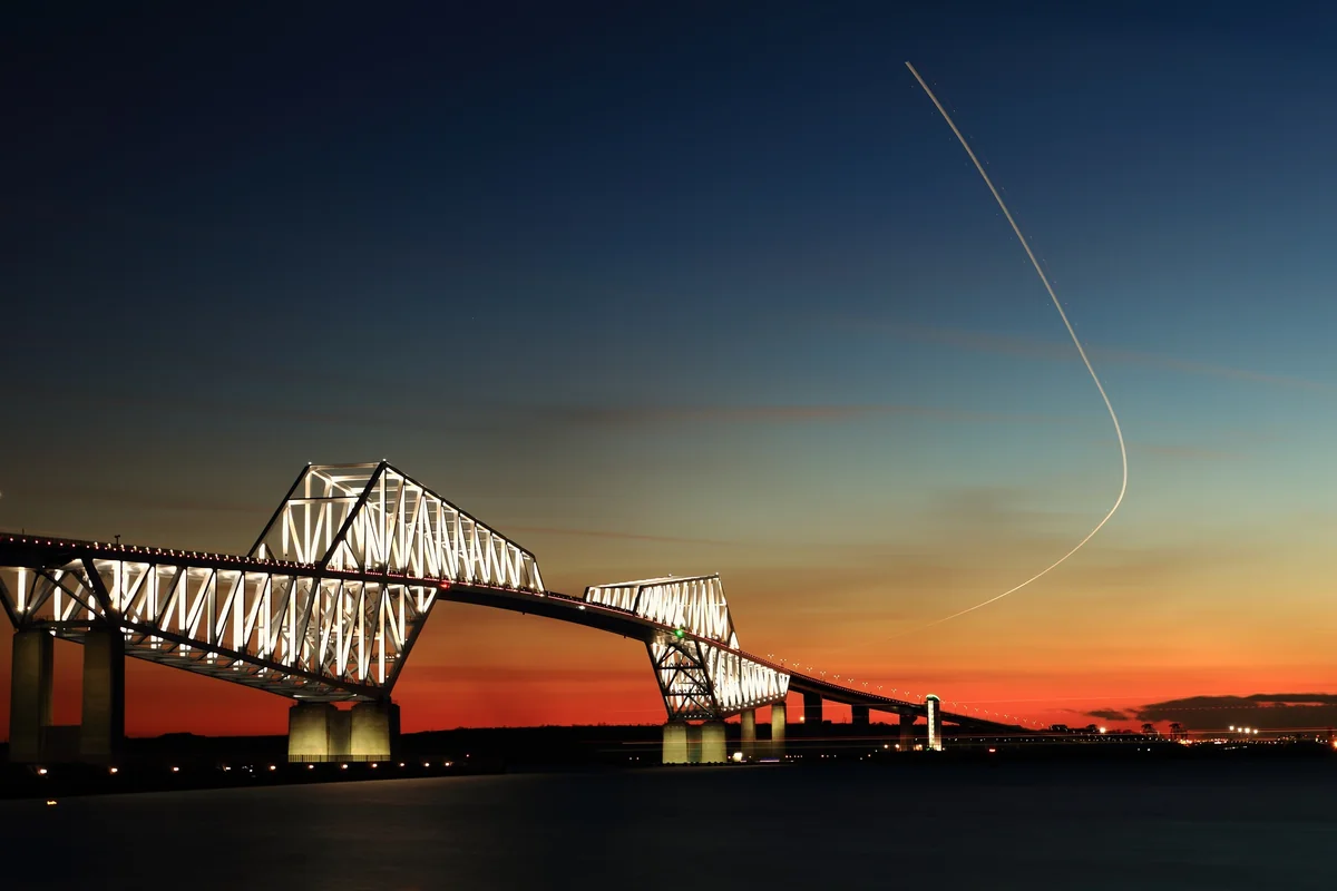 投稿写真：恐竜橋と航跡