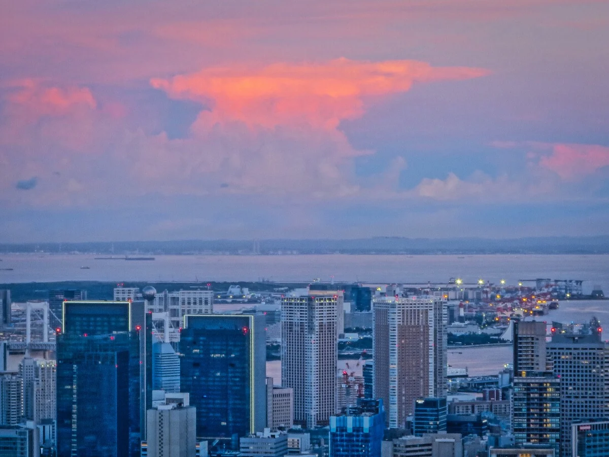 投稿写真：夕陽に染まる入道雲