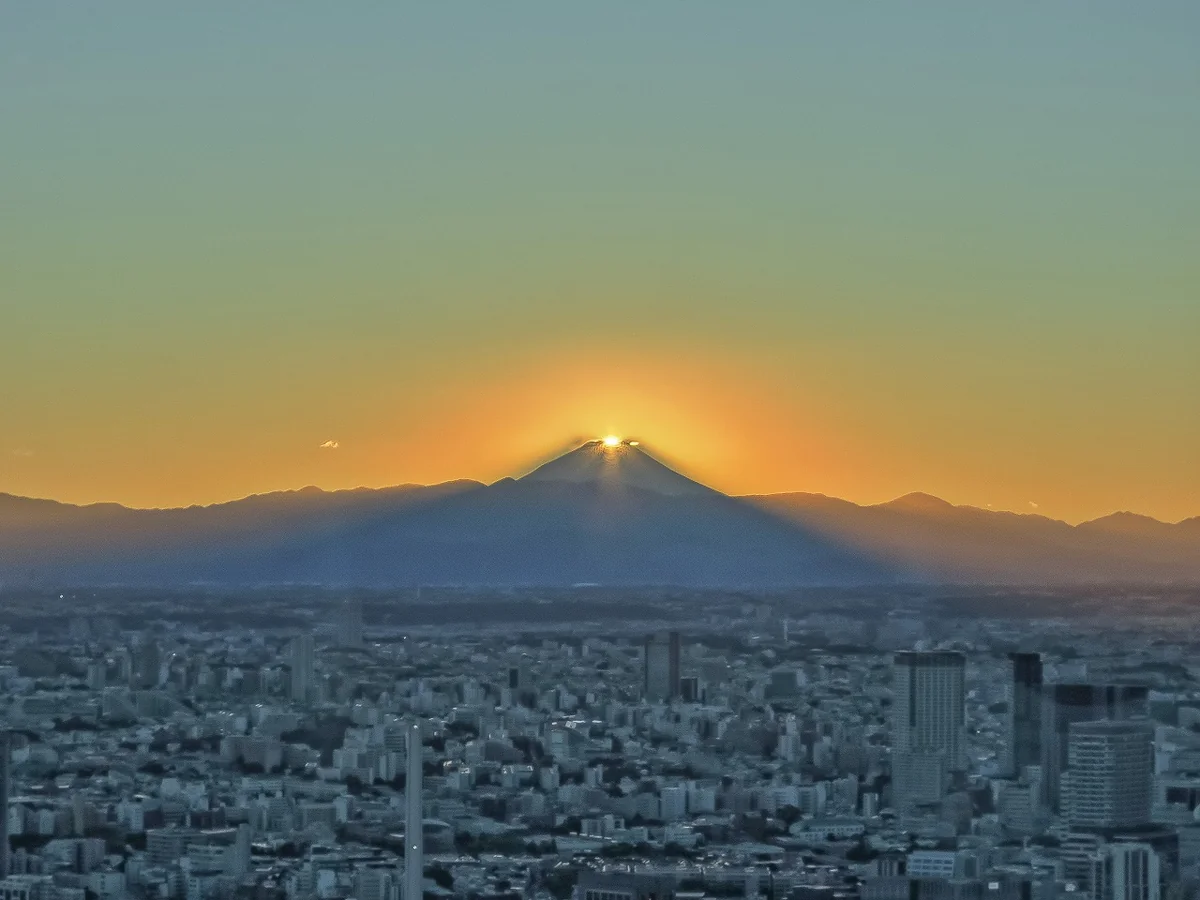 投稿写真：ダイヤモンド富士最後の輝き