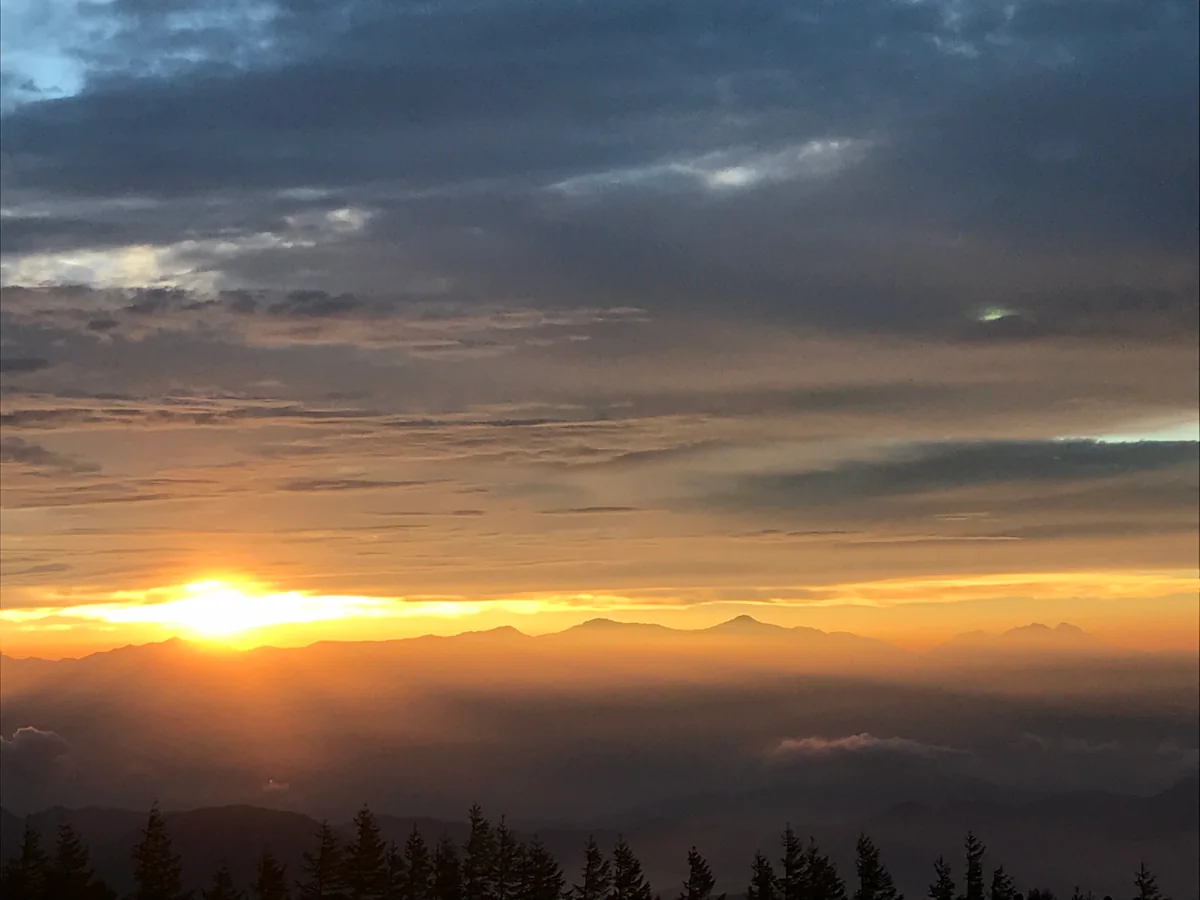 投稿写真：富士山からの夕日
