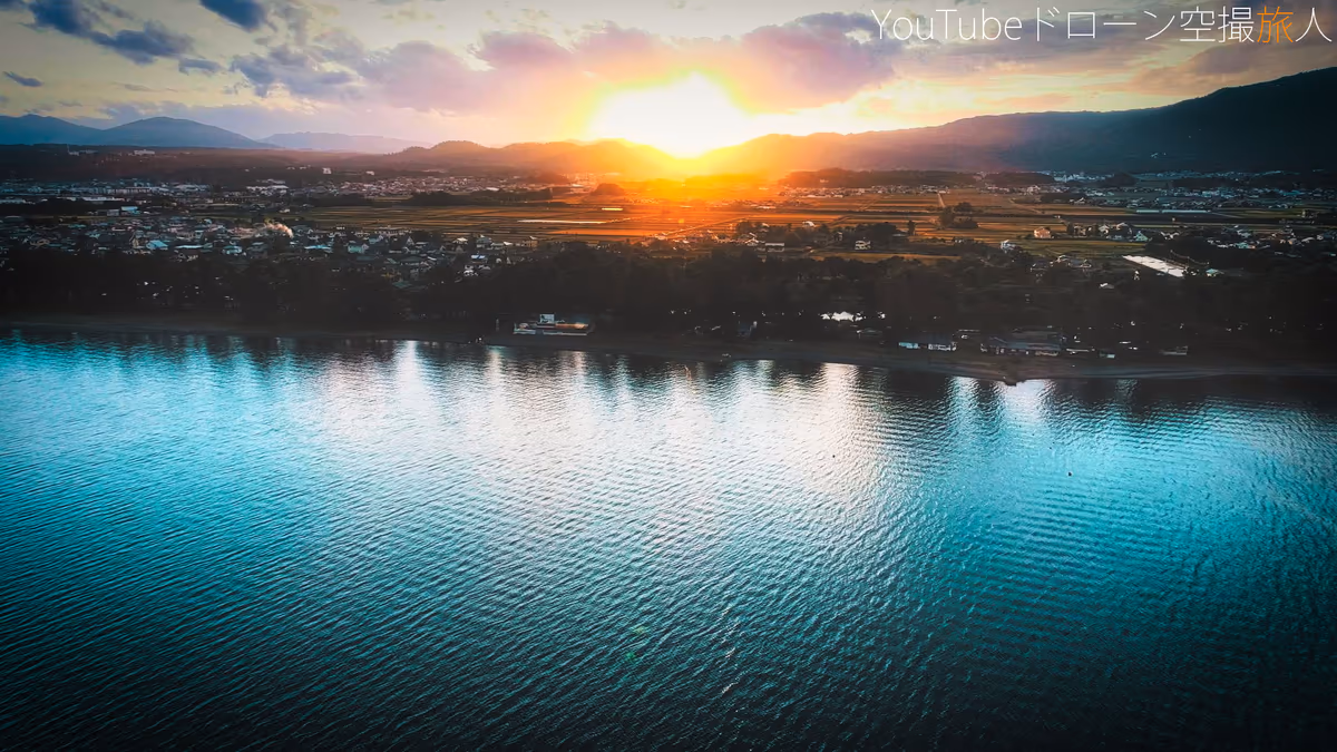 投稿写真：琵琶湖の絶景ドローン空撮　滋賀県高島市