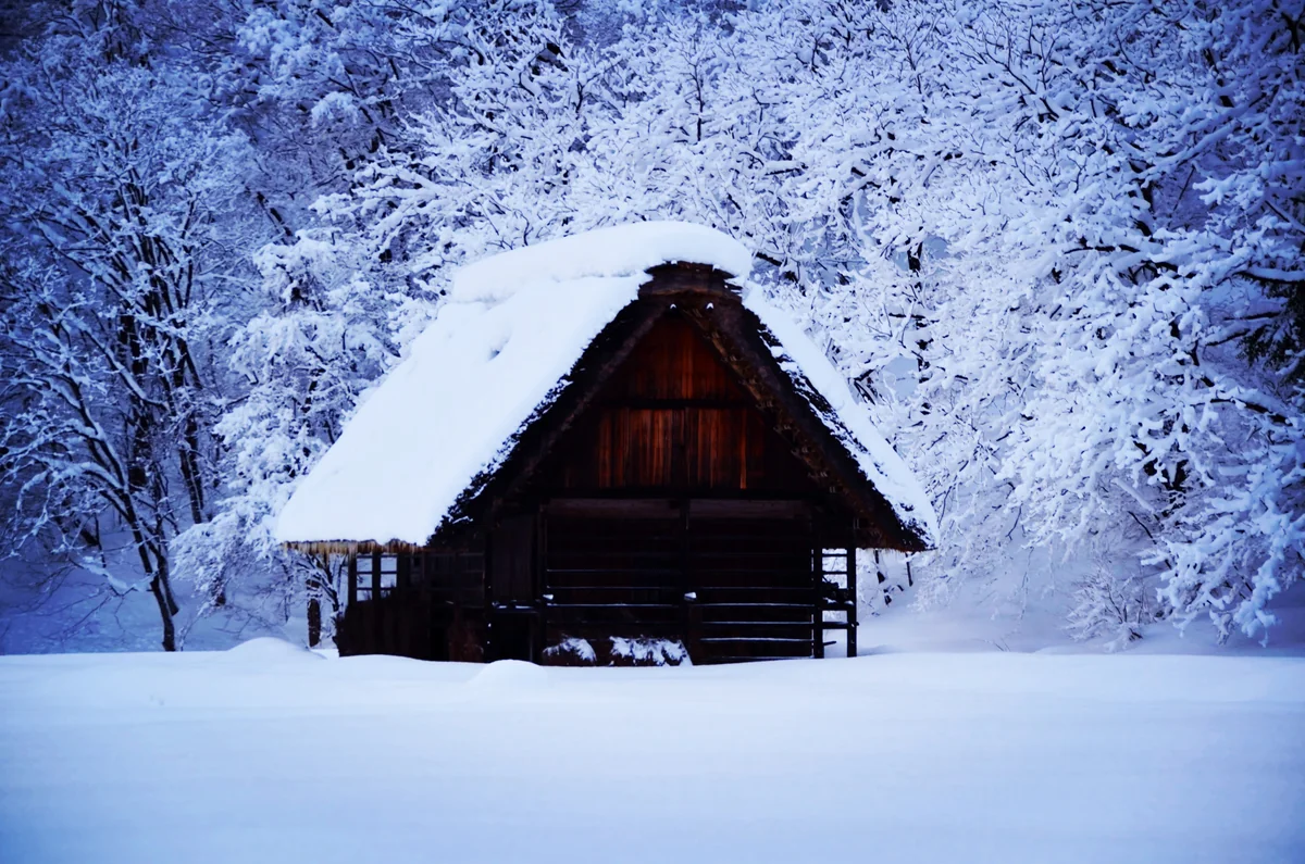 投稿写真：雪に埋もれた納屋