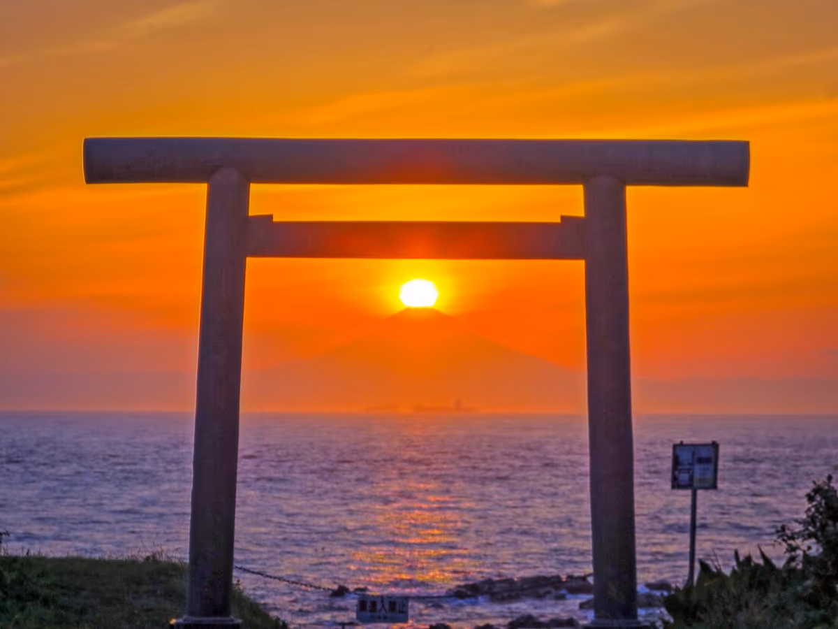 投稿写真：鳥居ダイヤモンド富士