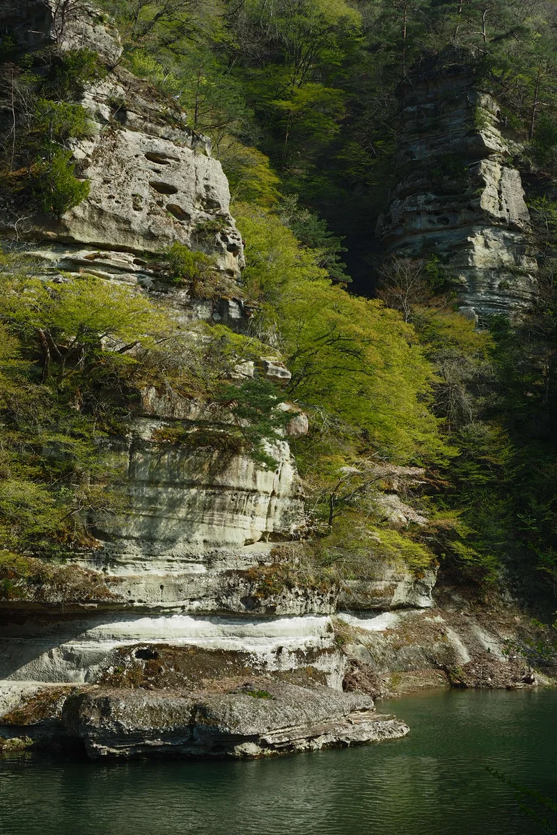 投稿写真：新緑の塔のへつり
