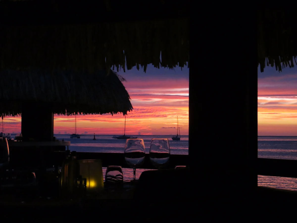 投稿写真：タヒチ島の夕陽
