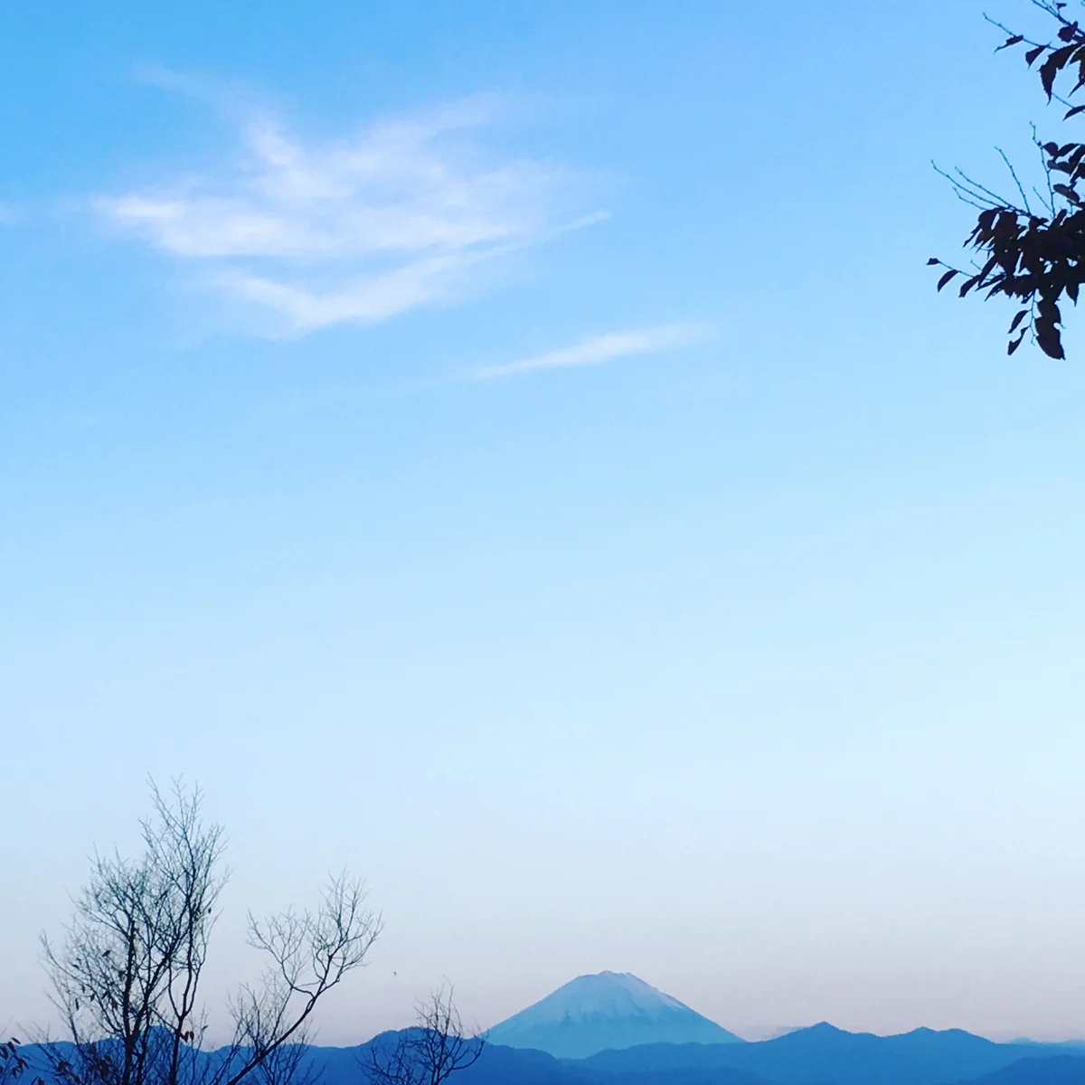 投稿写真：富士山の上に笑う龍の顔