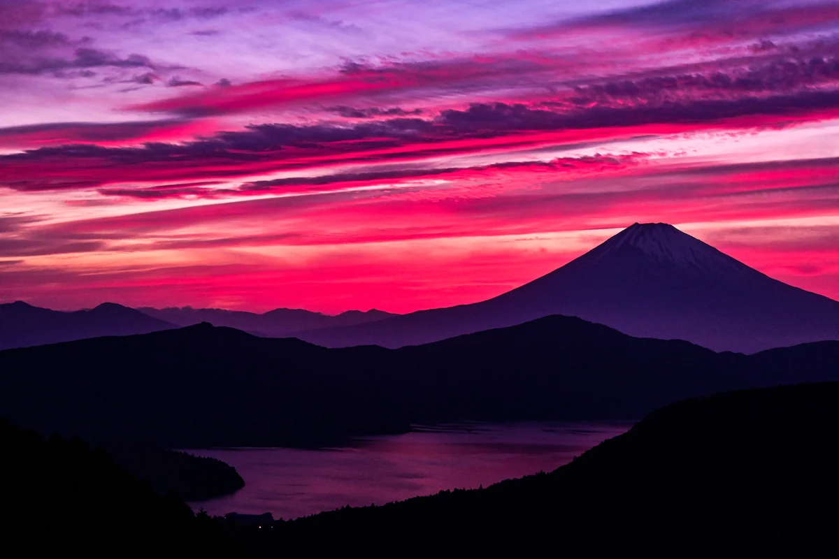 投稿写真：燃える富士