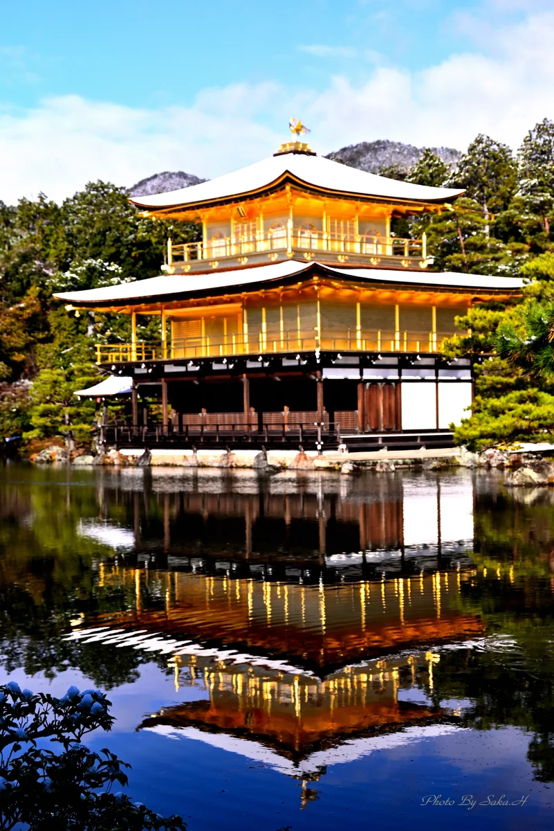 投稿写真：雪化粧の金閣寺