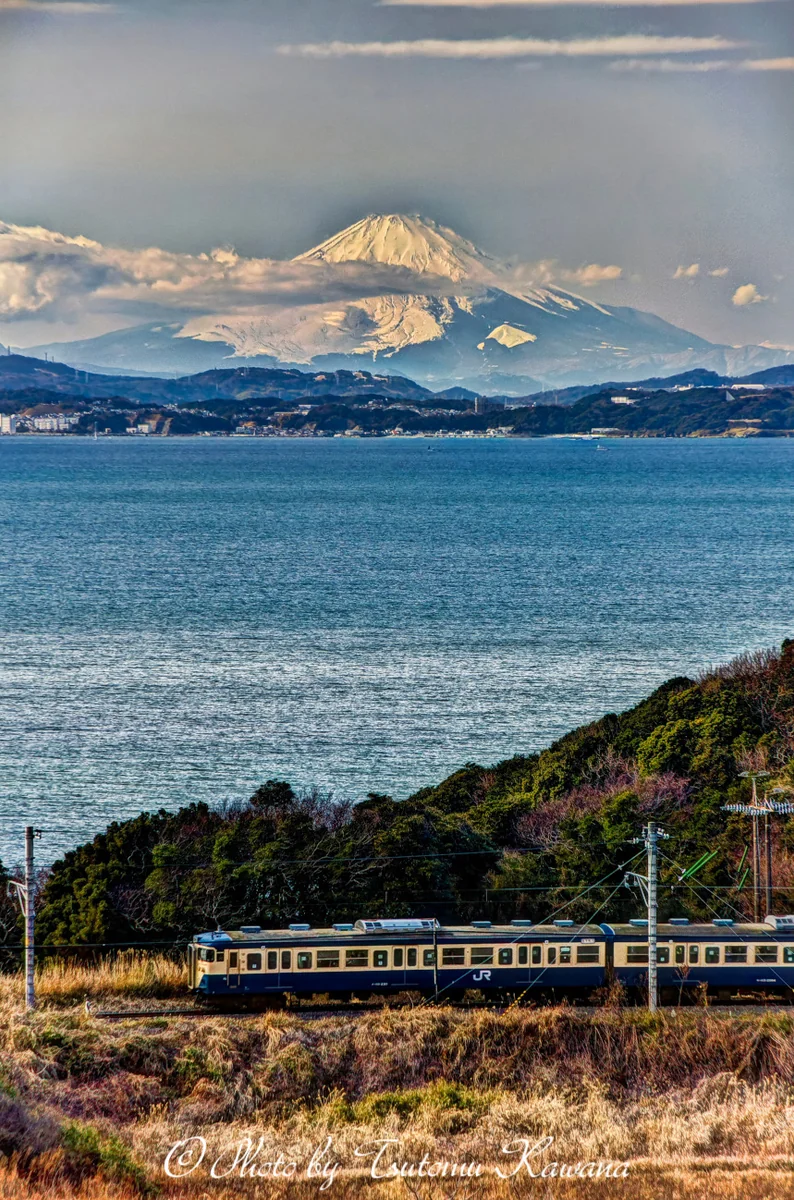 投稿写真：房総113系富士を仰ぎ見る最後の姿