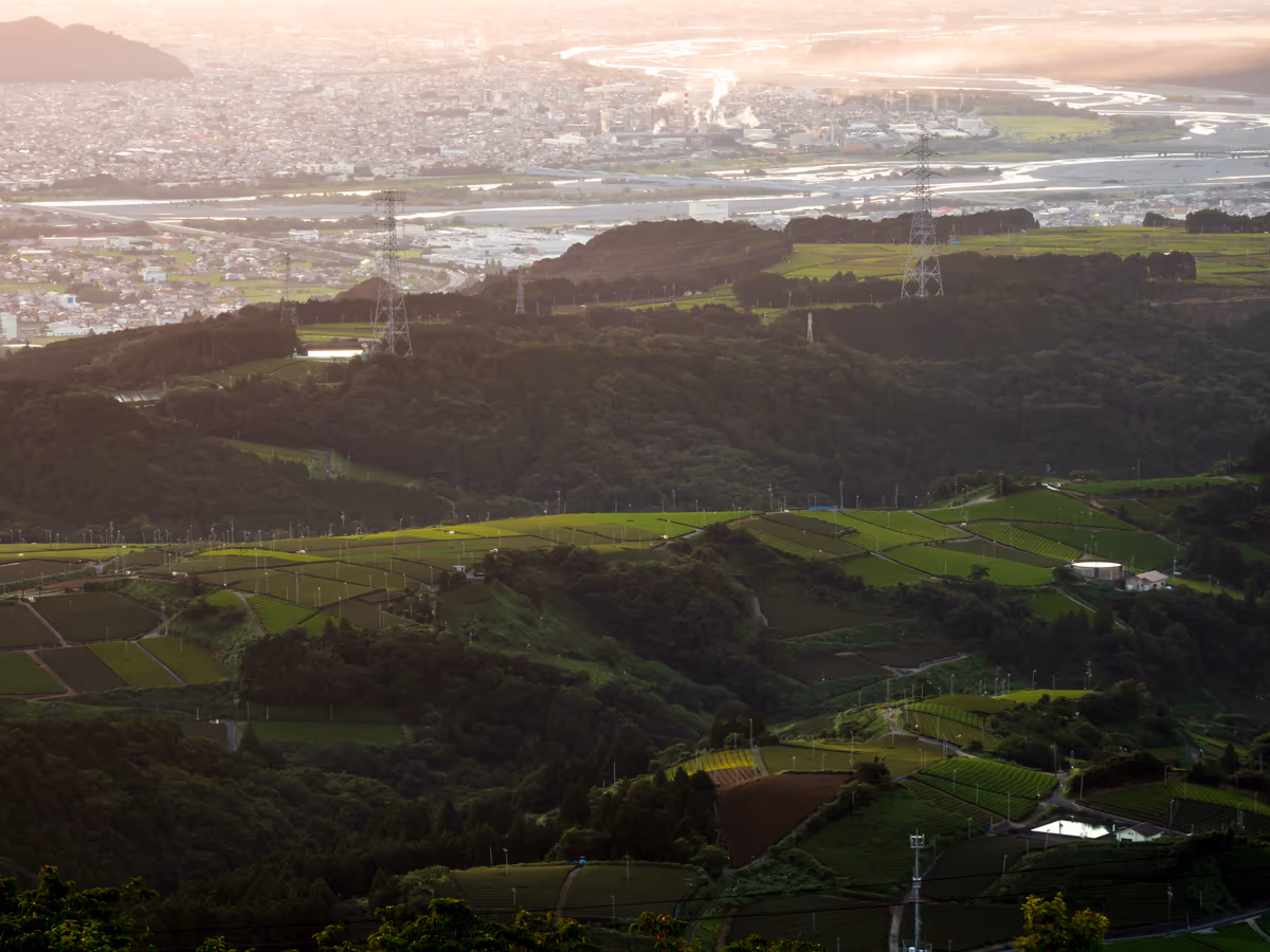 投稿写真：奥に人、前には山