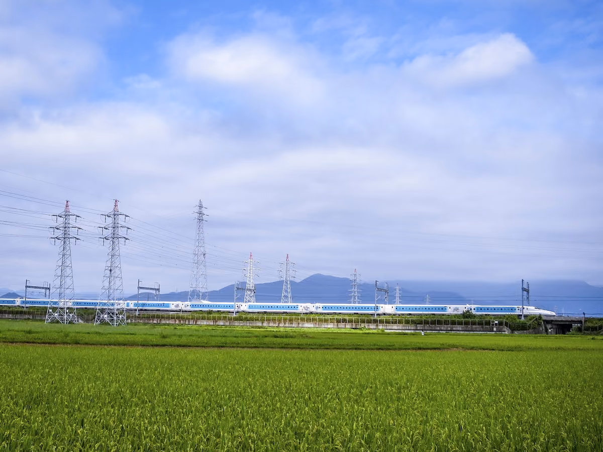 投稿写真：青空とディズニー新幹線