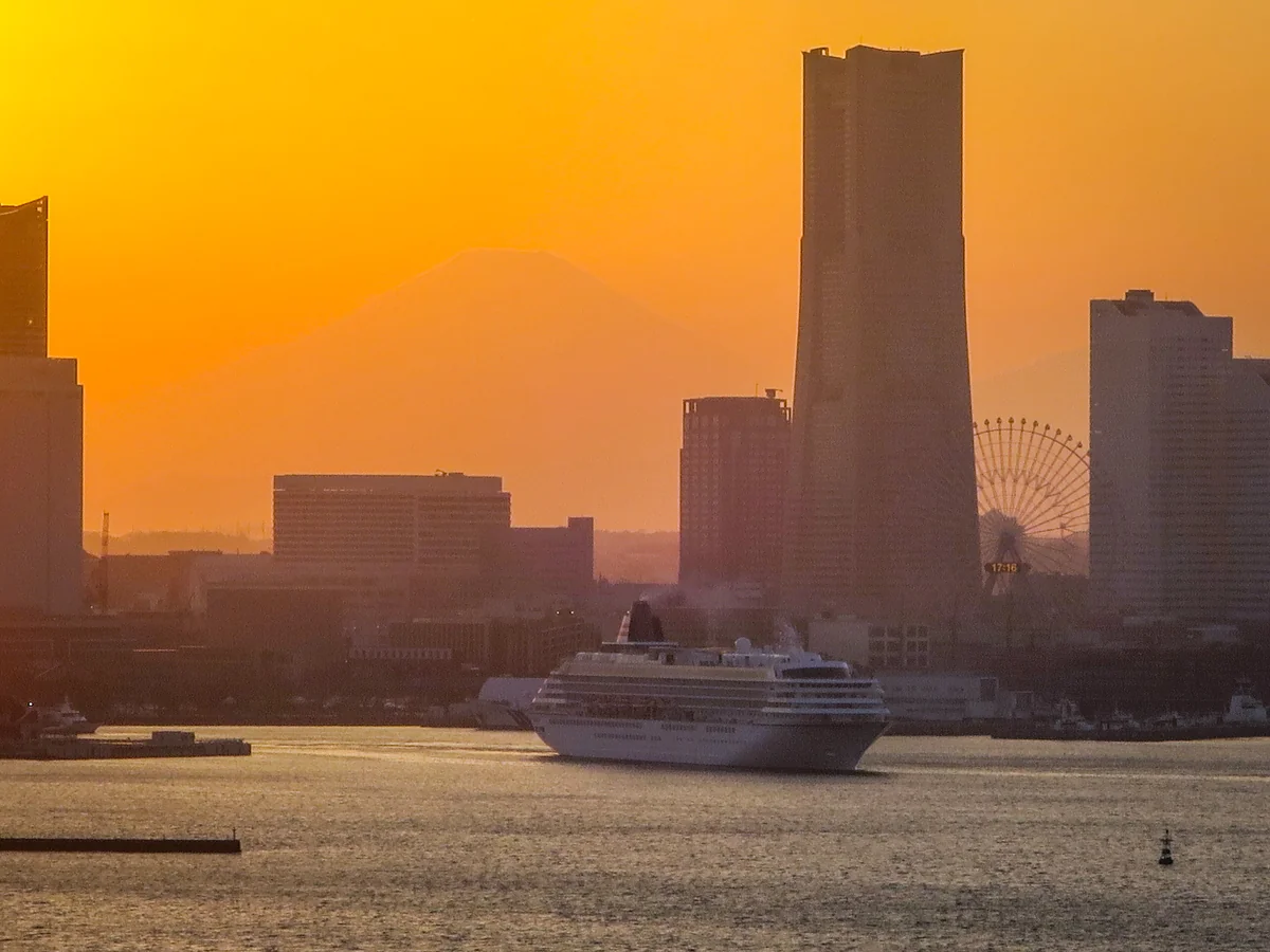 投稿写真：夕富士と飛鳥Ⅱ①