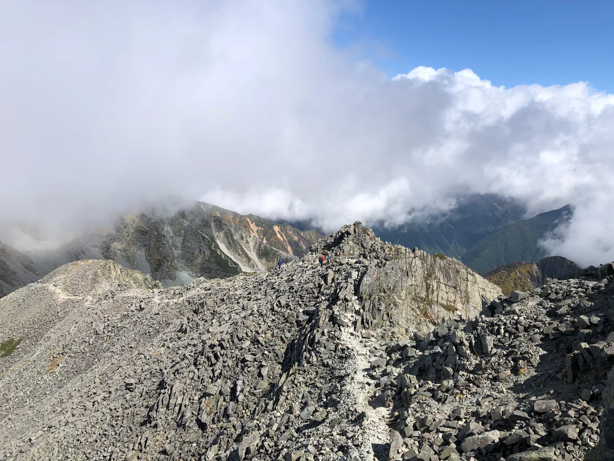 投稿写真：奥穂高岳の頂上へ続く稜線