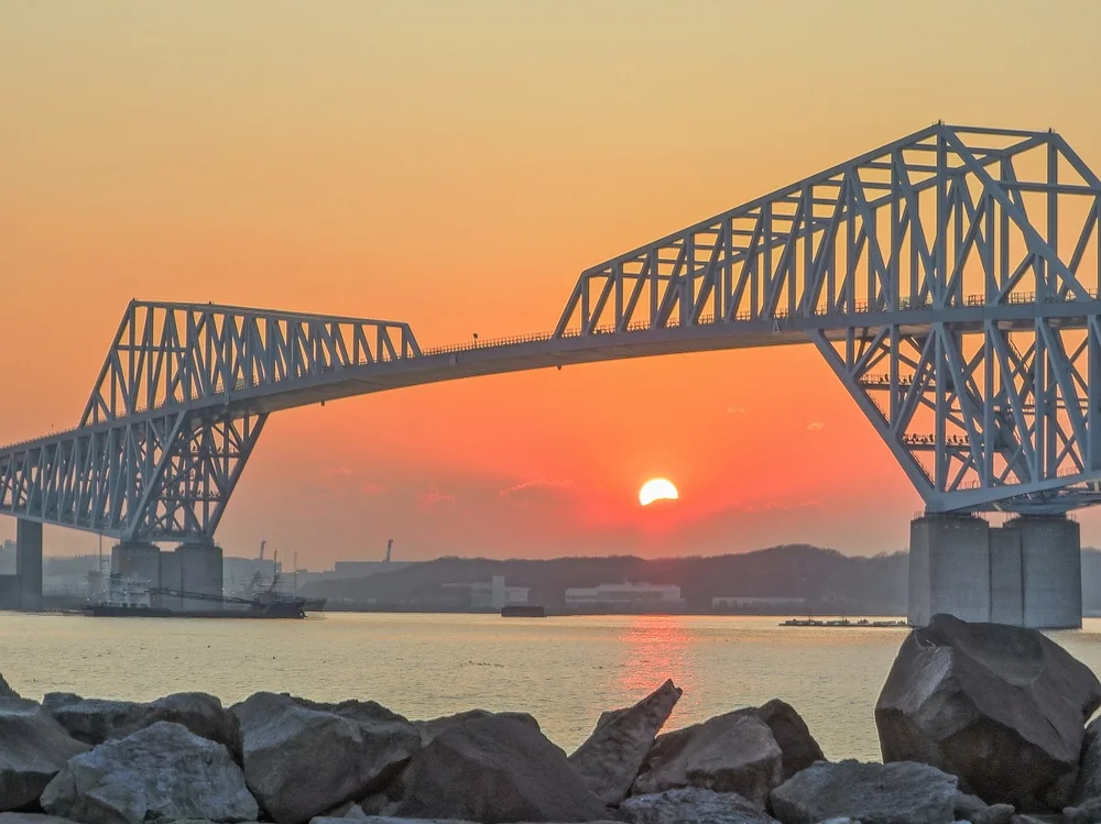 投稿写真：ゲートブリッジとダイヤモンド富士