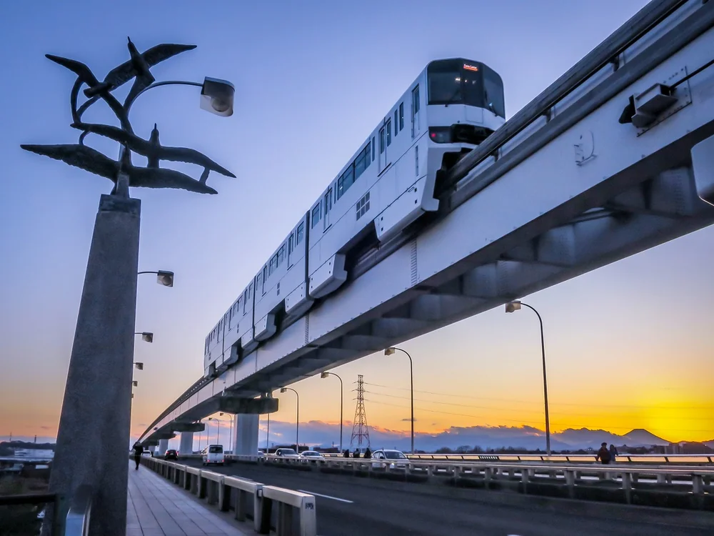 投稿写真：多摩モノレールと夕富士