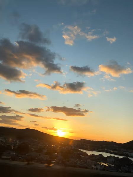 投稿：今治市高速からの夕陽