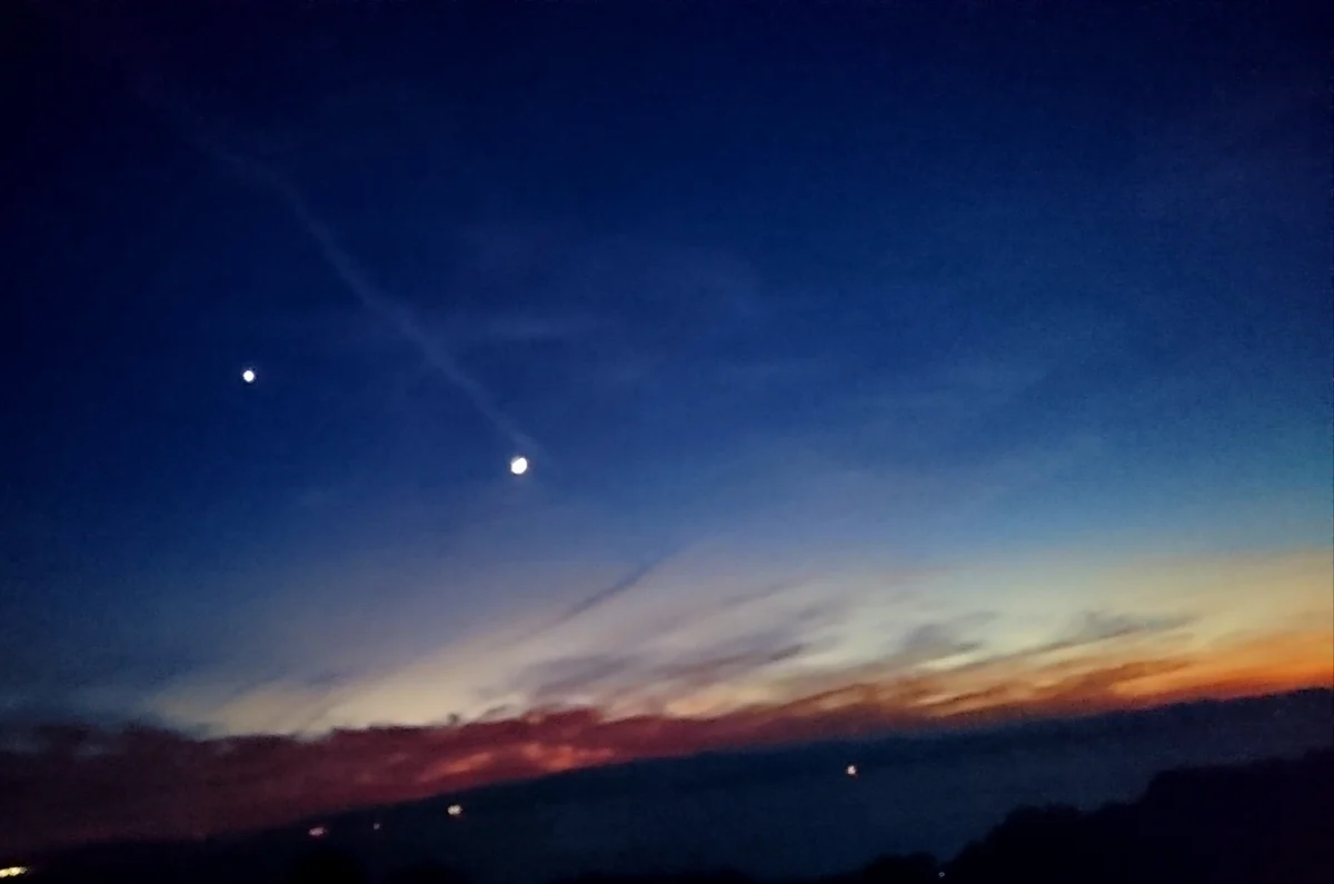 投稿写真：星が見える夕焼け