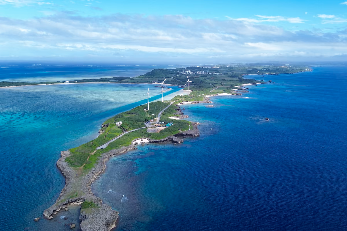 投稿写真：西平安名崎の空撮