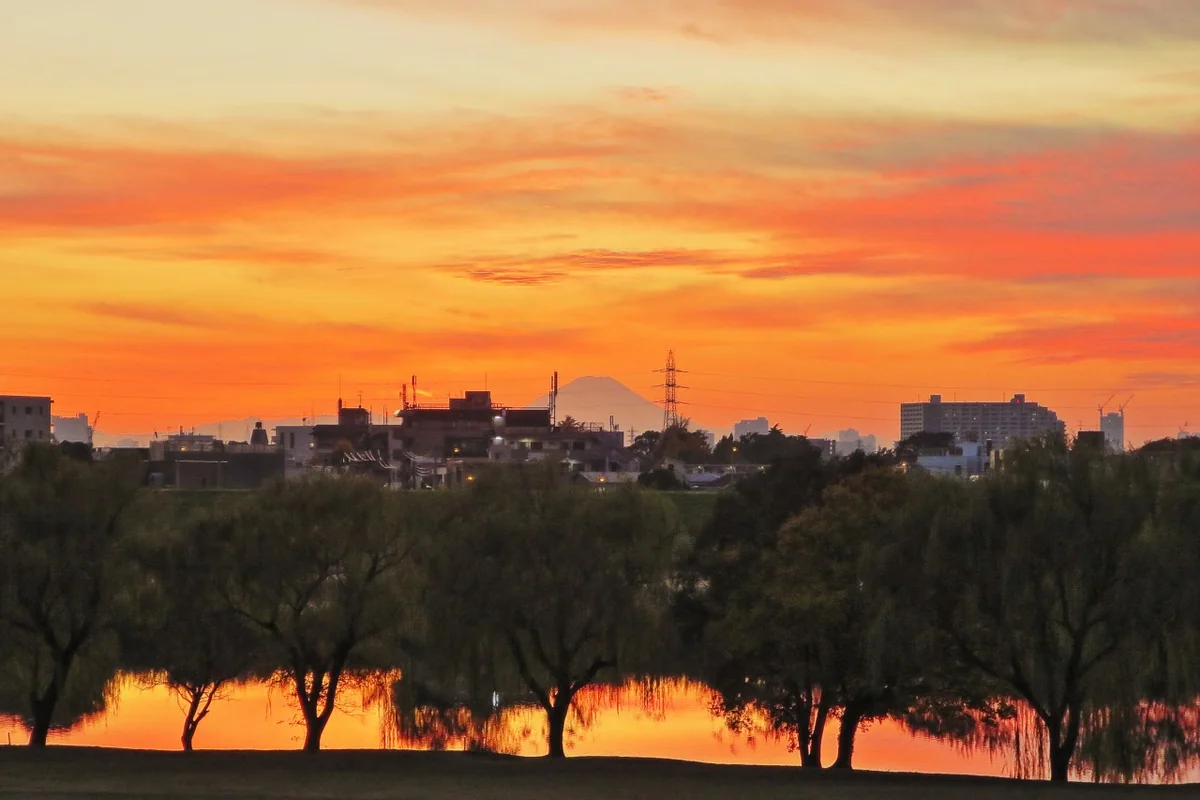 投稿写真：劇焼けの夕富士
