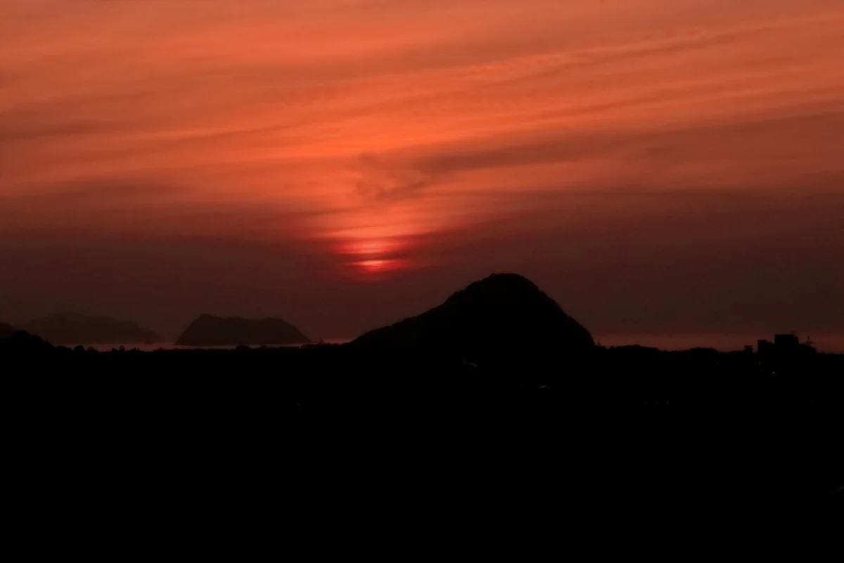 投稿写真：萩市 指月山と夕日