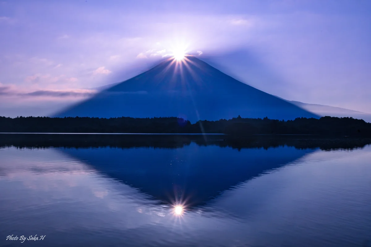 投稿写真：ダブルダイヤモンド富士と影富士