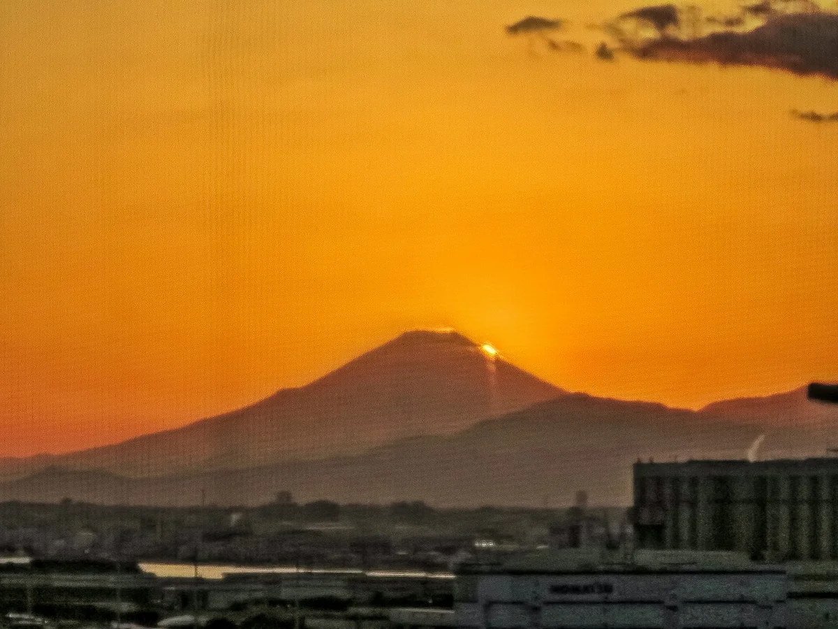 投稿写真：ダイヤモンド富士最後の輝き