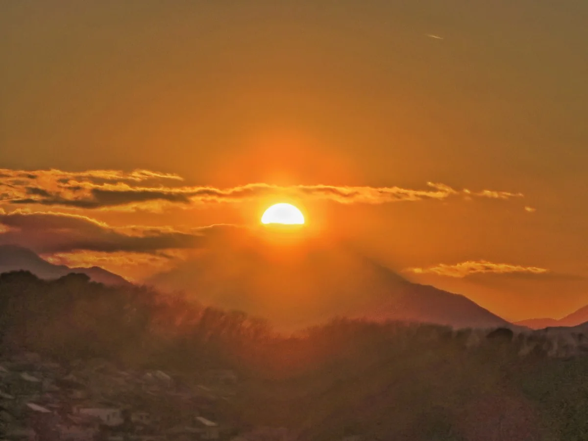 投稿写真：雲間のダイヤモンド富士