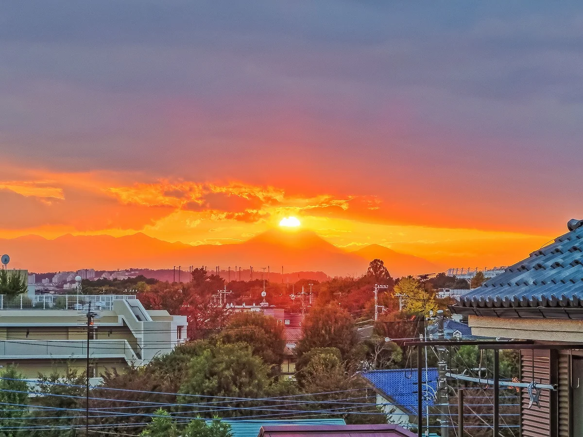 投稿写真：雲間のダイヤモンド富士