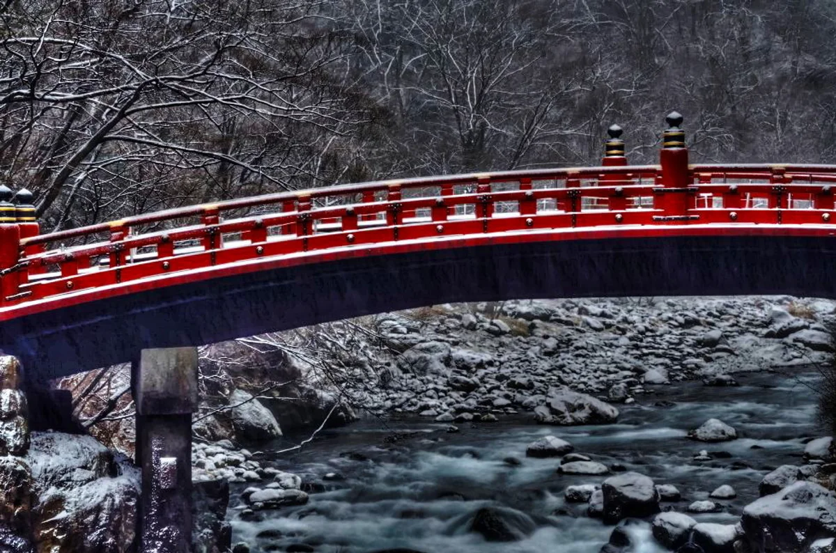 投稿写真：神橋雪景色