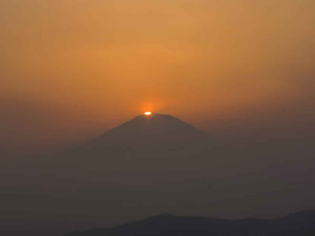 投稿写真：ダイヤモンド富士最後の輝き