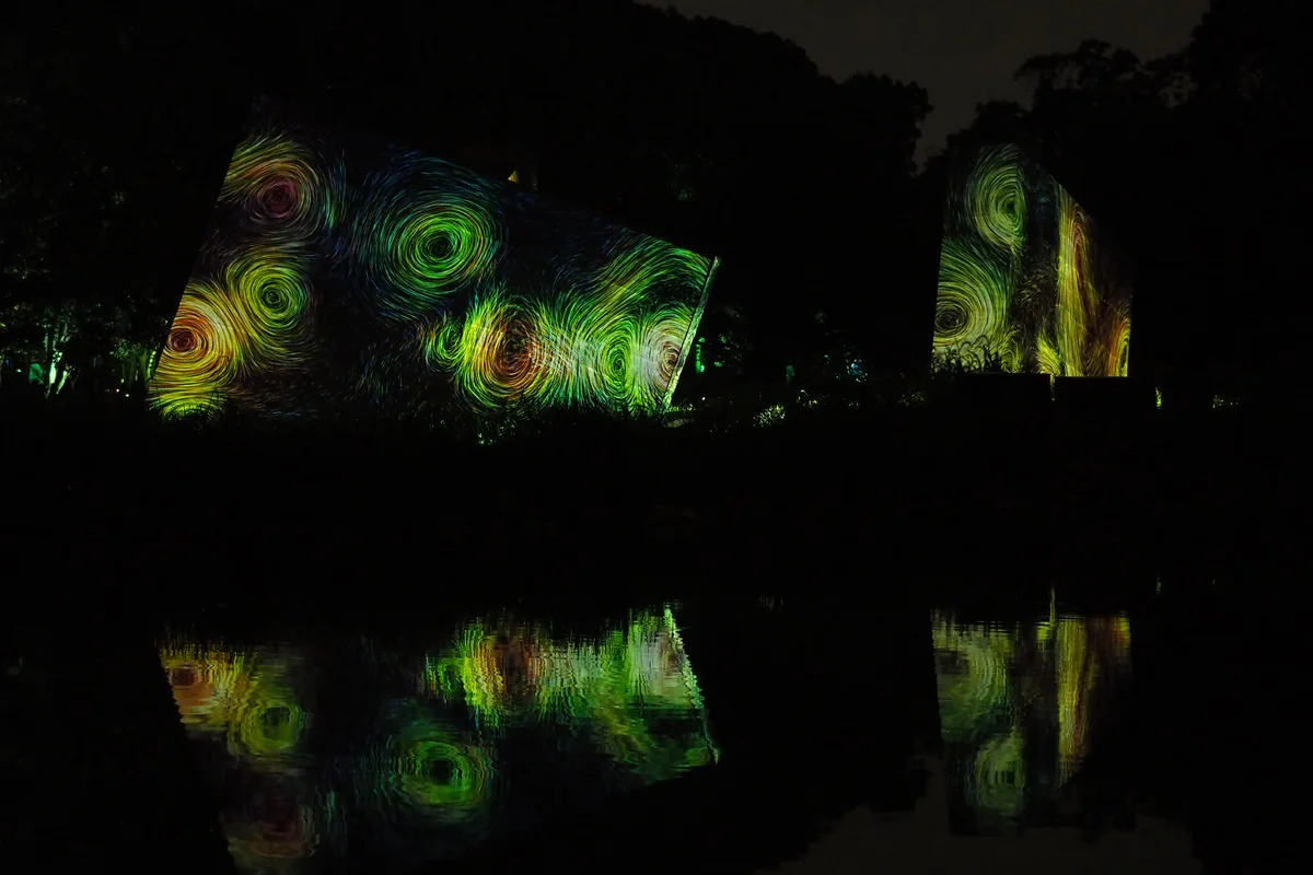 投稿写真：チームラボ　闇夜の渦