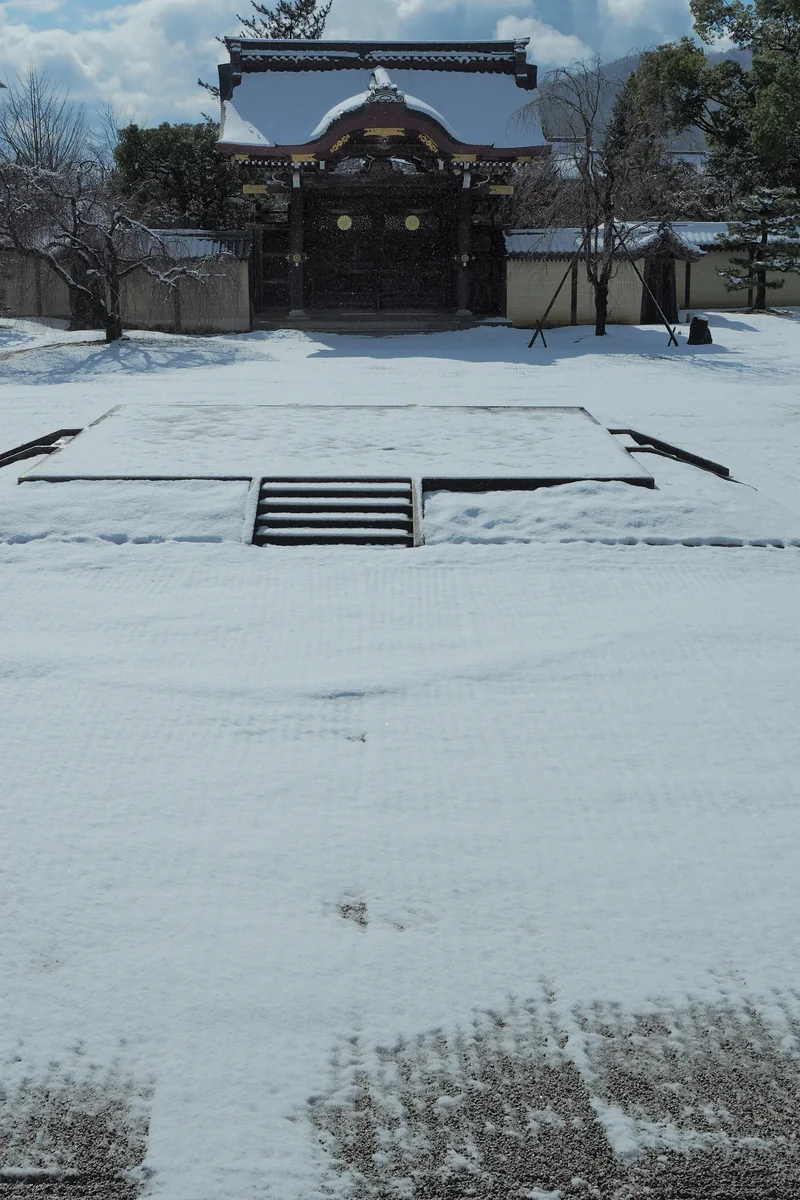 投稿写真：大覚寺　雪の庭園