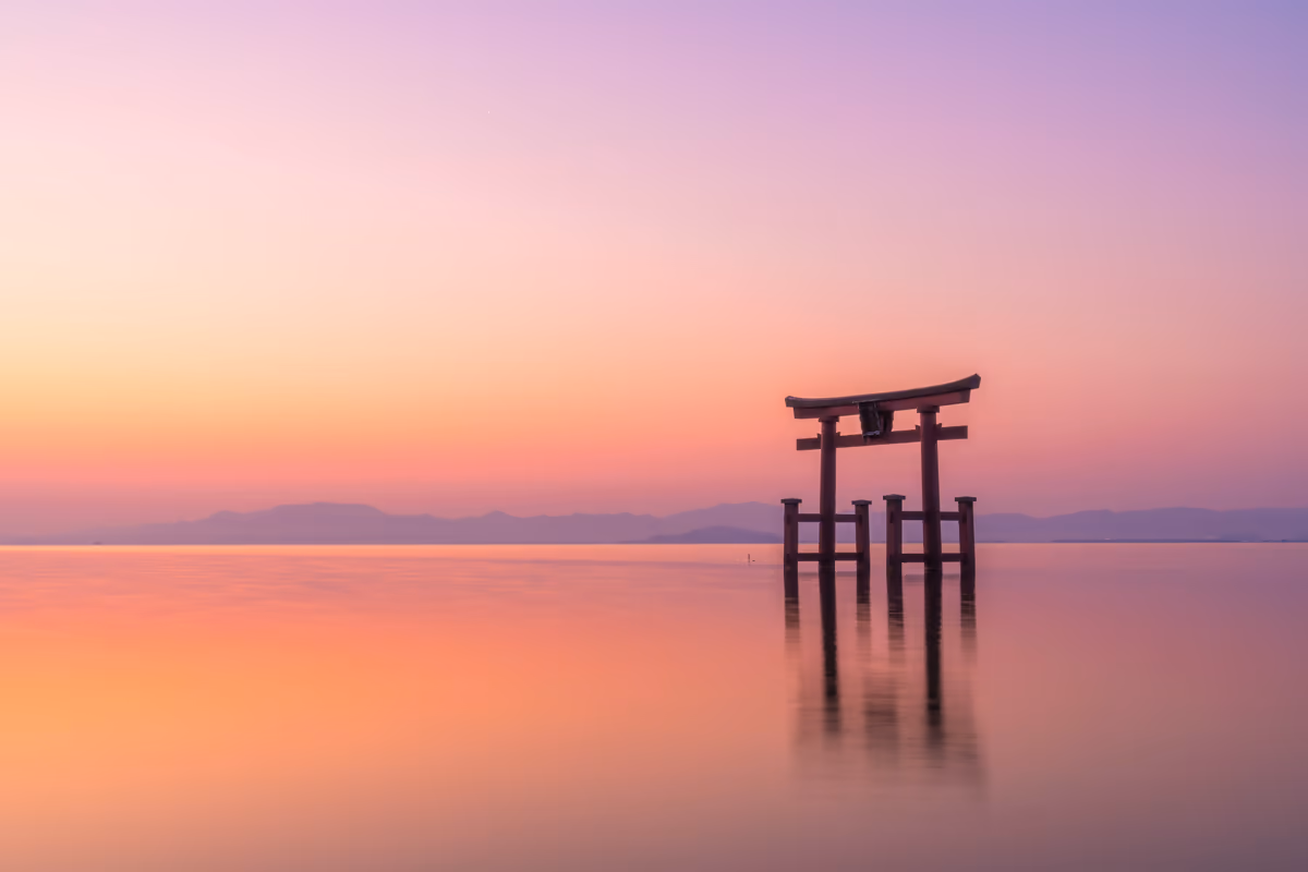 投稿写真：白髭神社　快晴の朝焼け