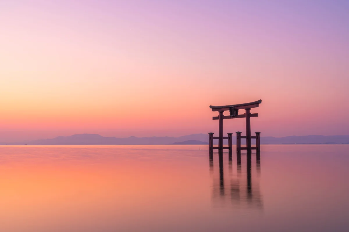 投稿写真：白髭神社　快晴の朝焼け