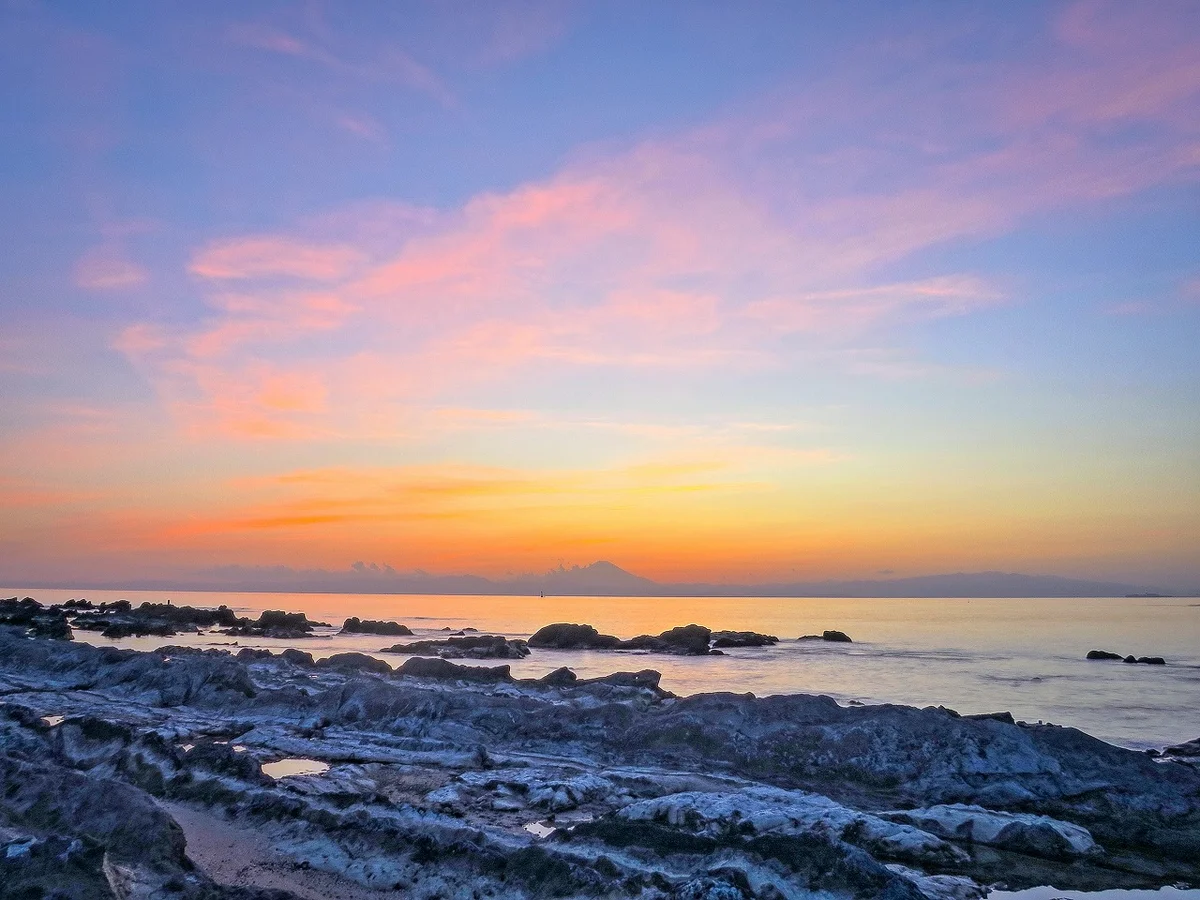 投稿写真：夕焼け雲と夕富士
