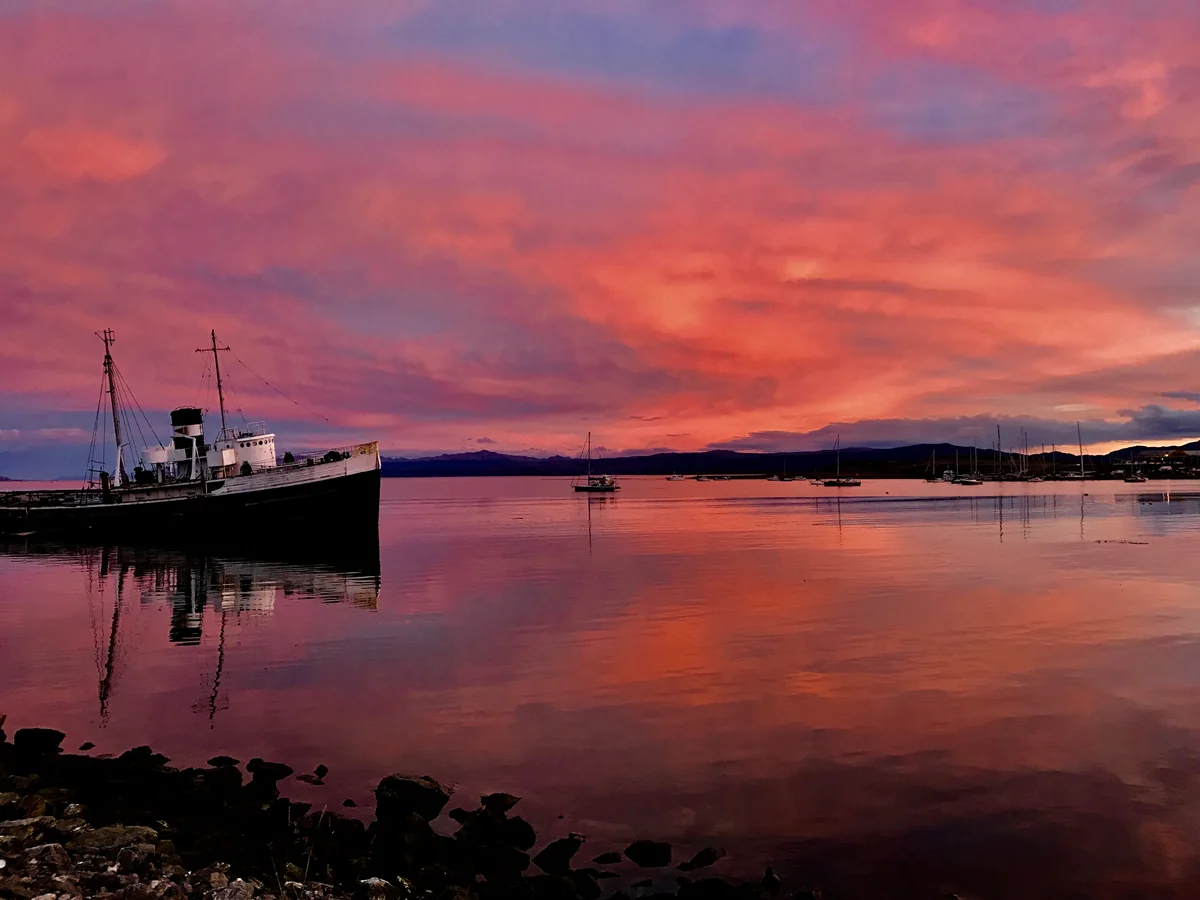 投稿写真：「世界の果て」ウシュアイアの夕焼け
