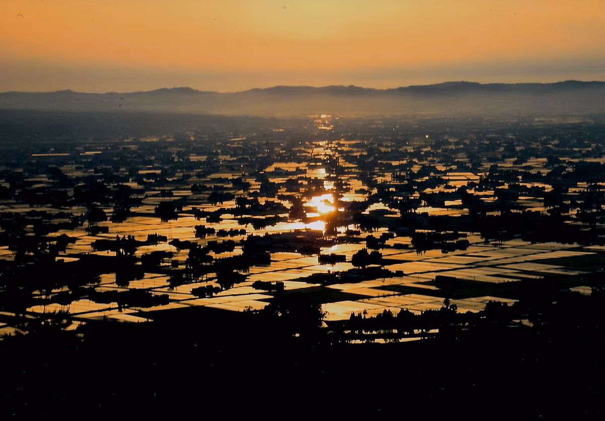 投稿写真：夕刻の散居村