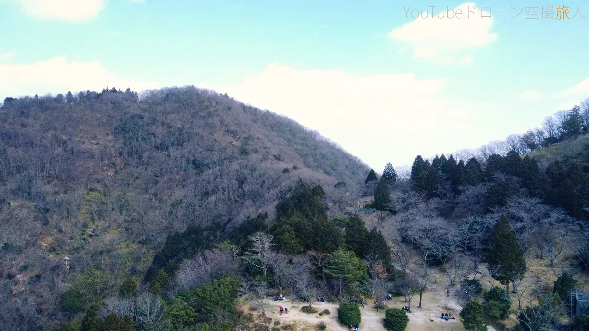投稿写真：二上山・万葉広場からのドローン空撮景色