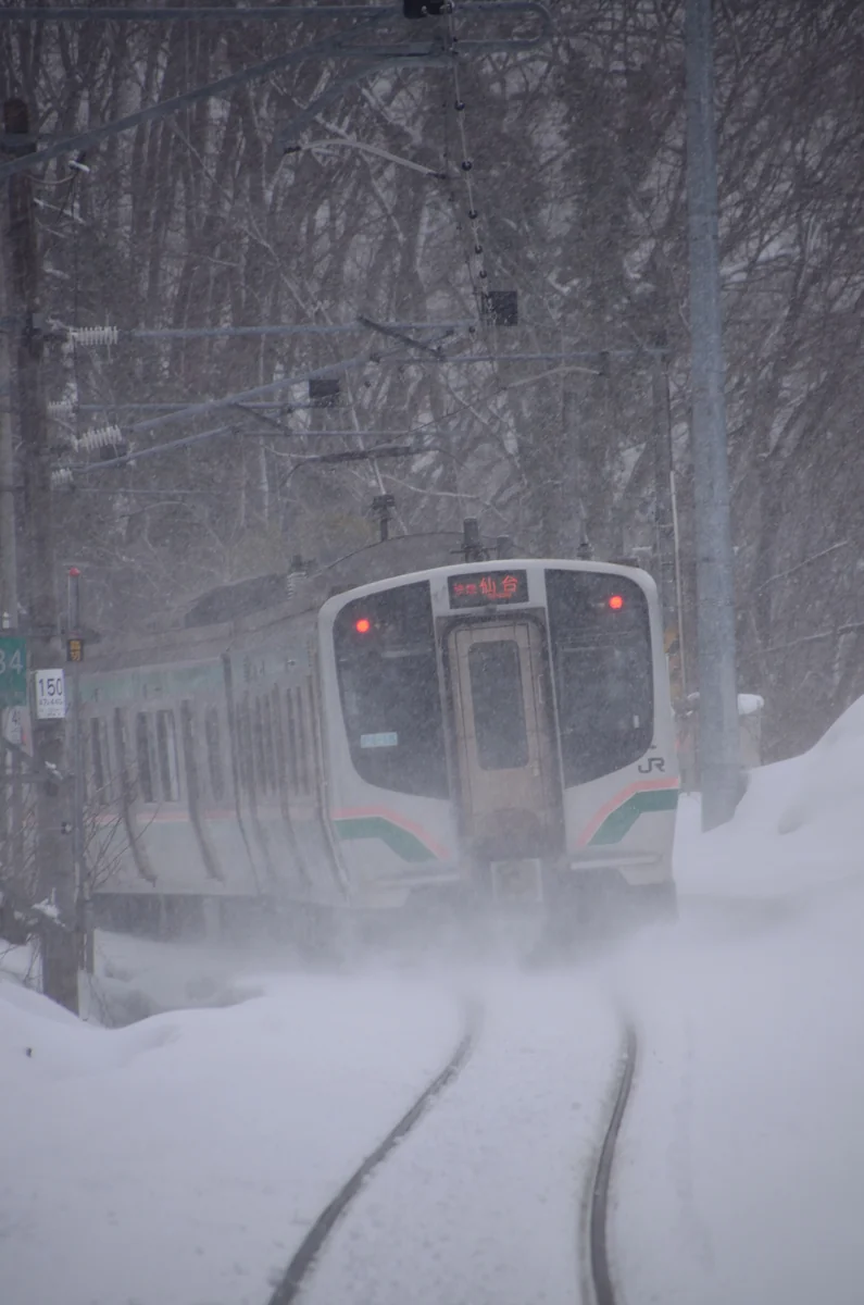 投稿写真：雪の仙山線