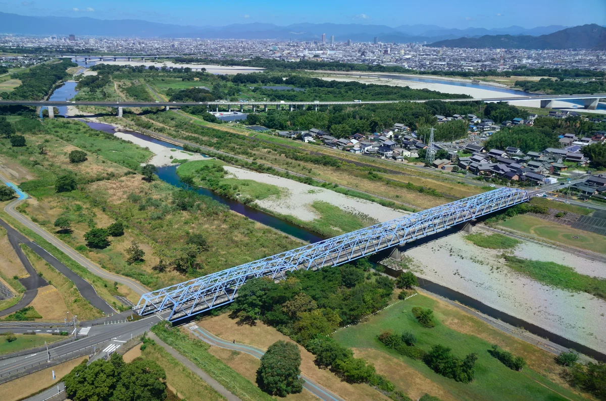 投稿写真：木曽川と岐阜の街