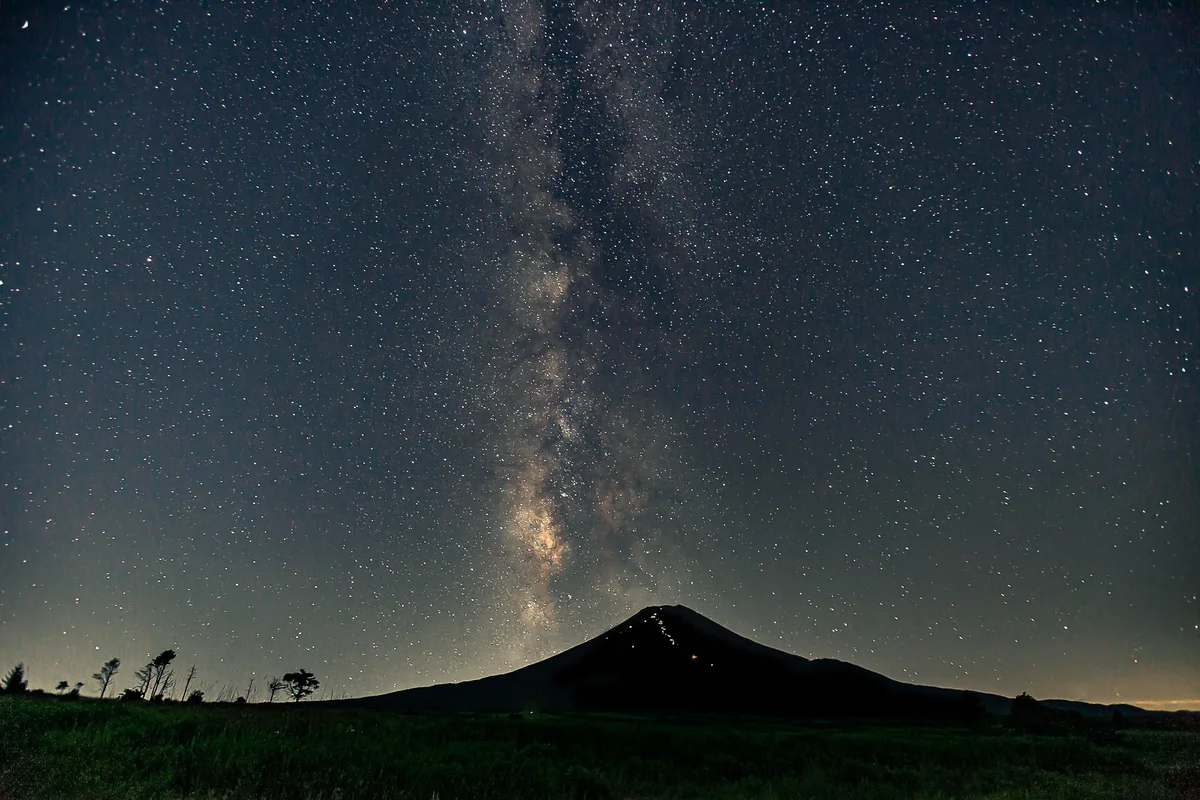 投稿写真：富士山と天の川