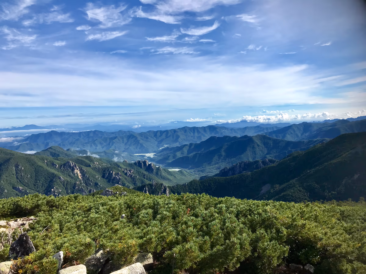 投稿写真：金峰山から見た北方の山々